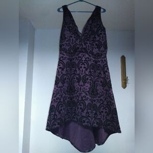 Maurices Elegant Purple and Black Sleeveless Dress